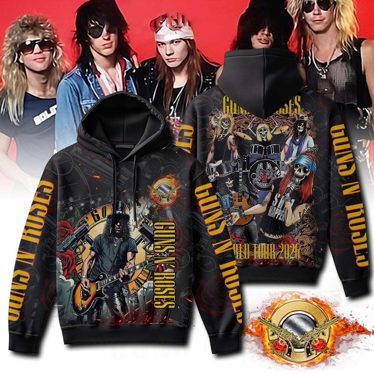 Guns N Roses World Tour 2026 Tee Hoodie