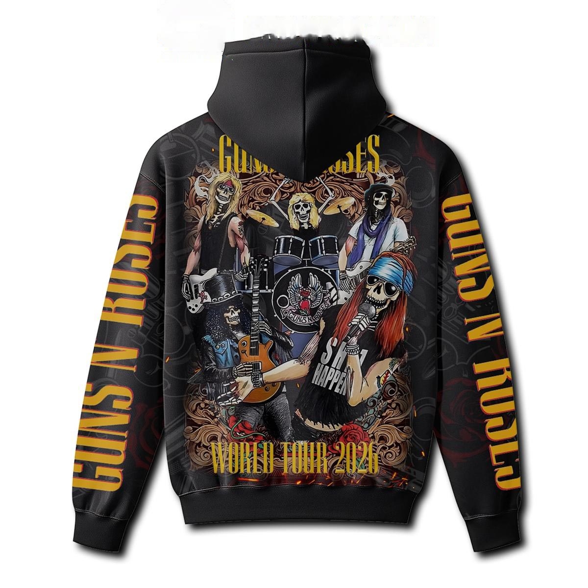 Guns N Roses World Tour 2026 Tee Hoodie