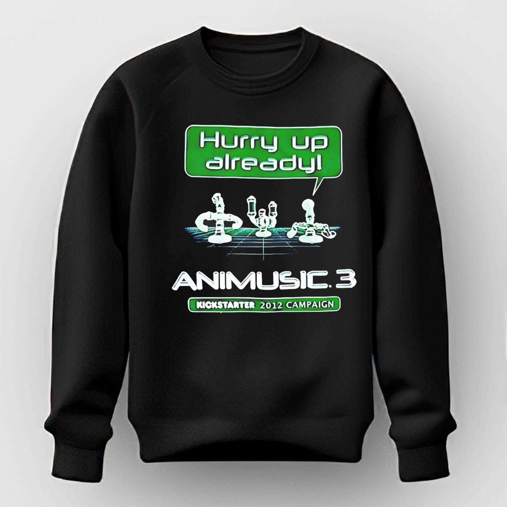 Hurry Up Already Animusic 3 Kickstarter 2012 Tee