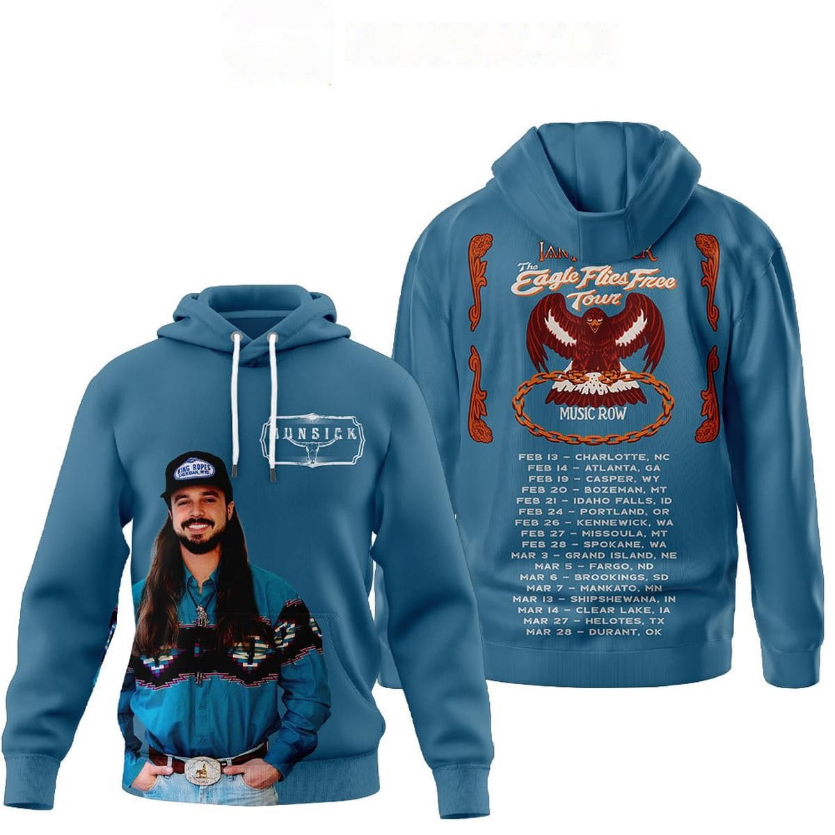Ian Munsick The Eagle Flies Free Tour 2026 Tee Hoodie