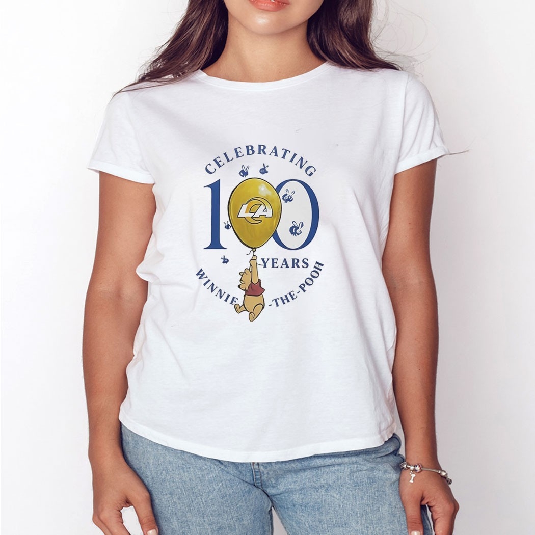 Celebraing Los Angeles Rams Winnie The Pooh 100 Years Tee