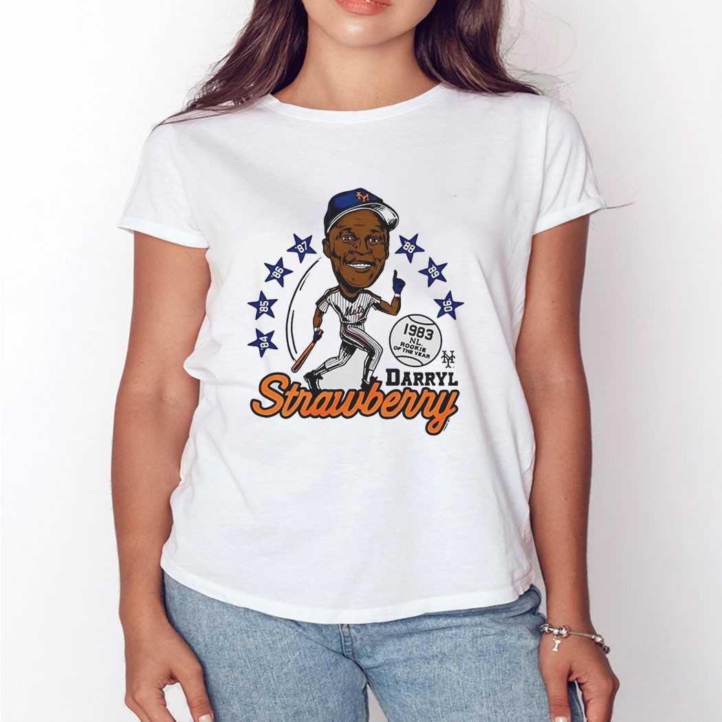 Darryl Strawberry New York Mets Caricatures Tee