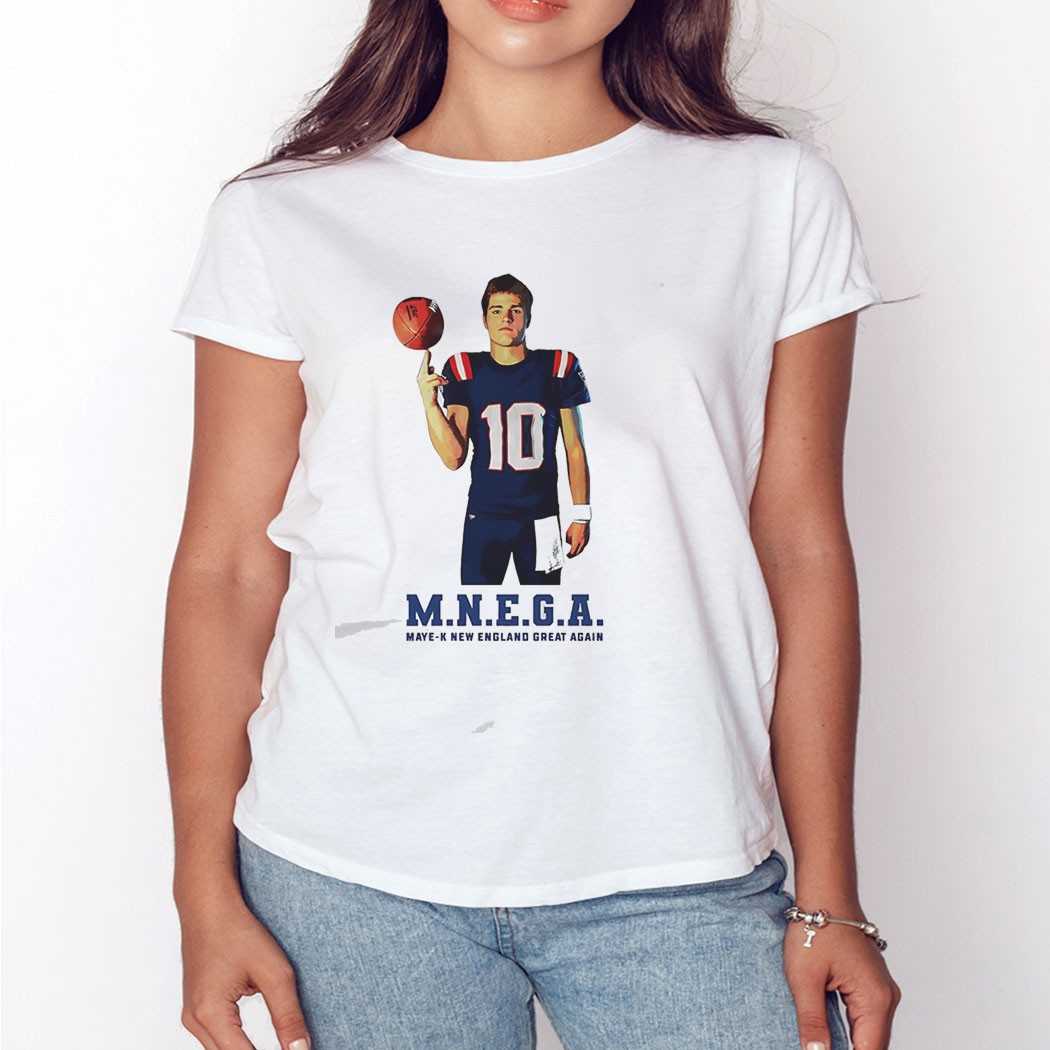 Drake Maye New England Patriots Mnega Maye K New England Great Again Tee