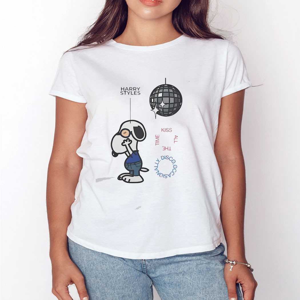 Harry Snoopy Kiss All The Time Disco Occasionally Tee