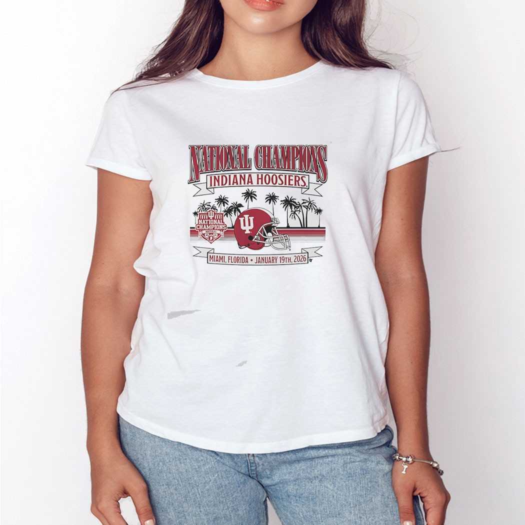 Indiana Hoosiers 2026 Cfp National Champions Local Helmet Tee