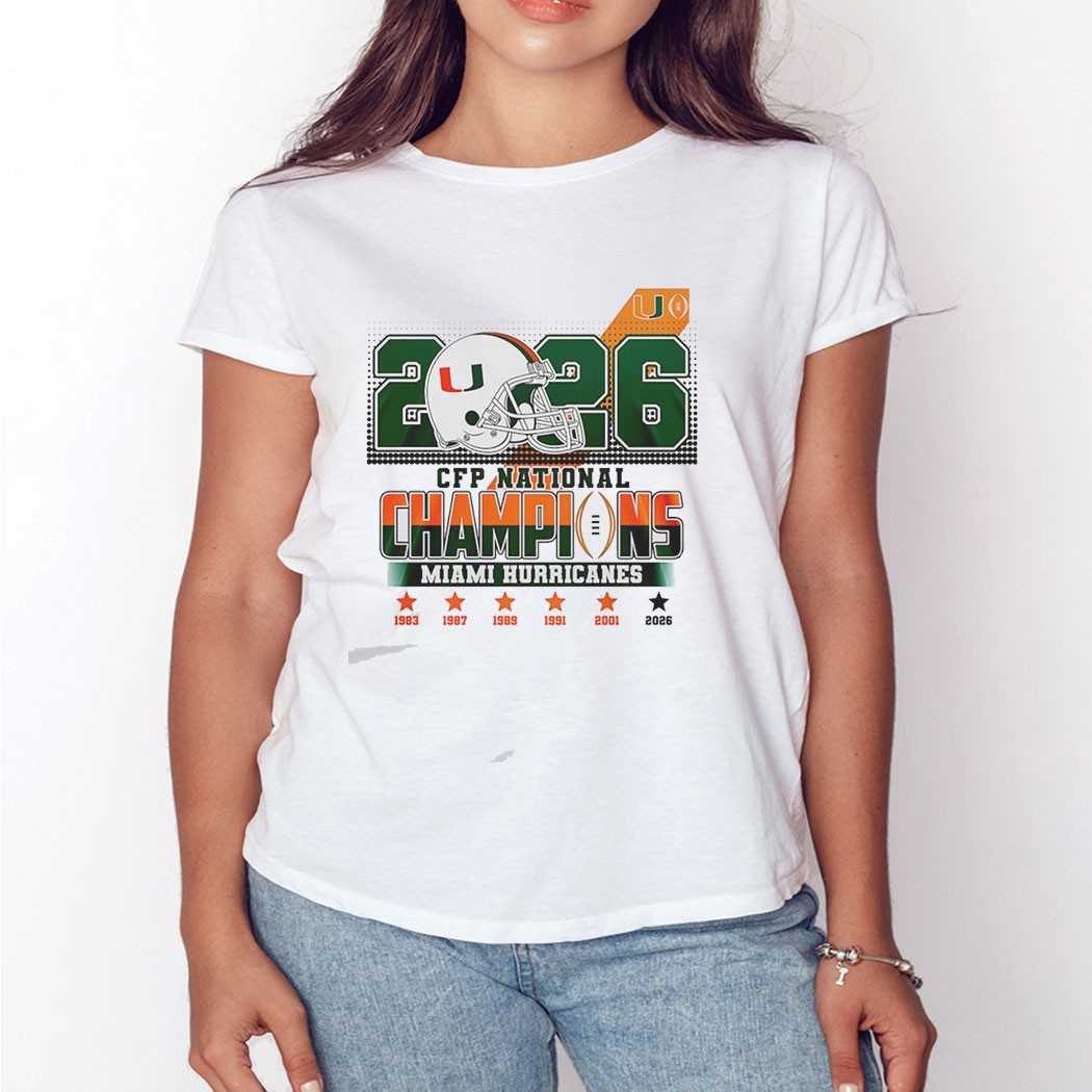 Miami Hurricanes Cfp National Champions 2026 Tee
