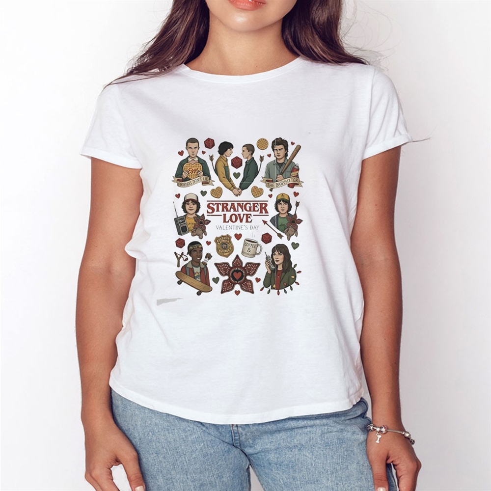 Stranger Love Valentine Day Stranger Things Tee