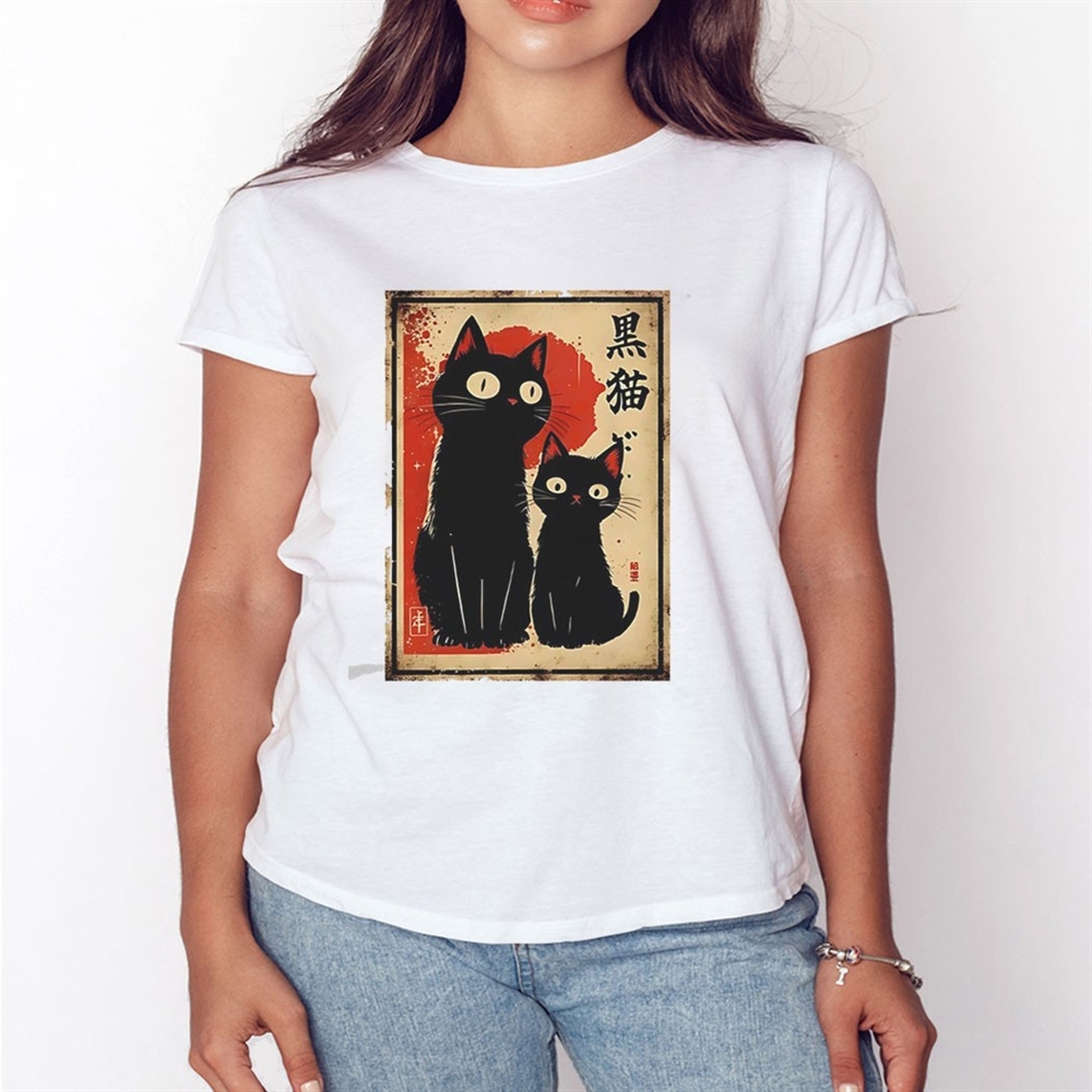 Two Black Cats Japanese Tee