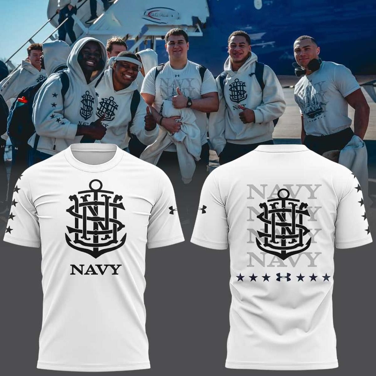 Navy Football Autozone Liberty Bowl Tee Hoodie