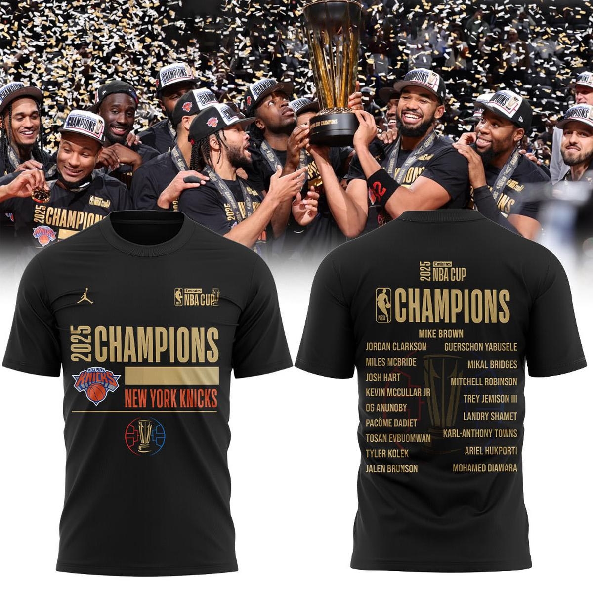 New York Knicks Emirates Nba Cup 2025 Champions Hoodie Shirt
