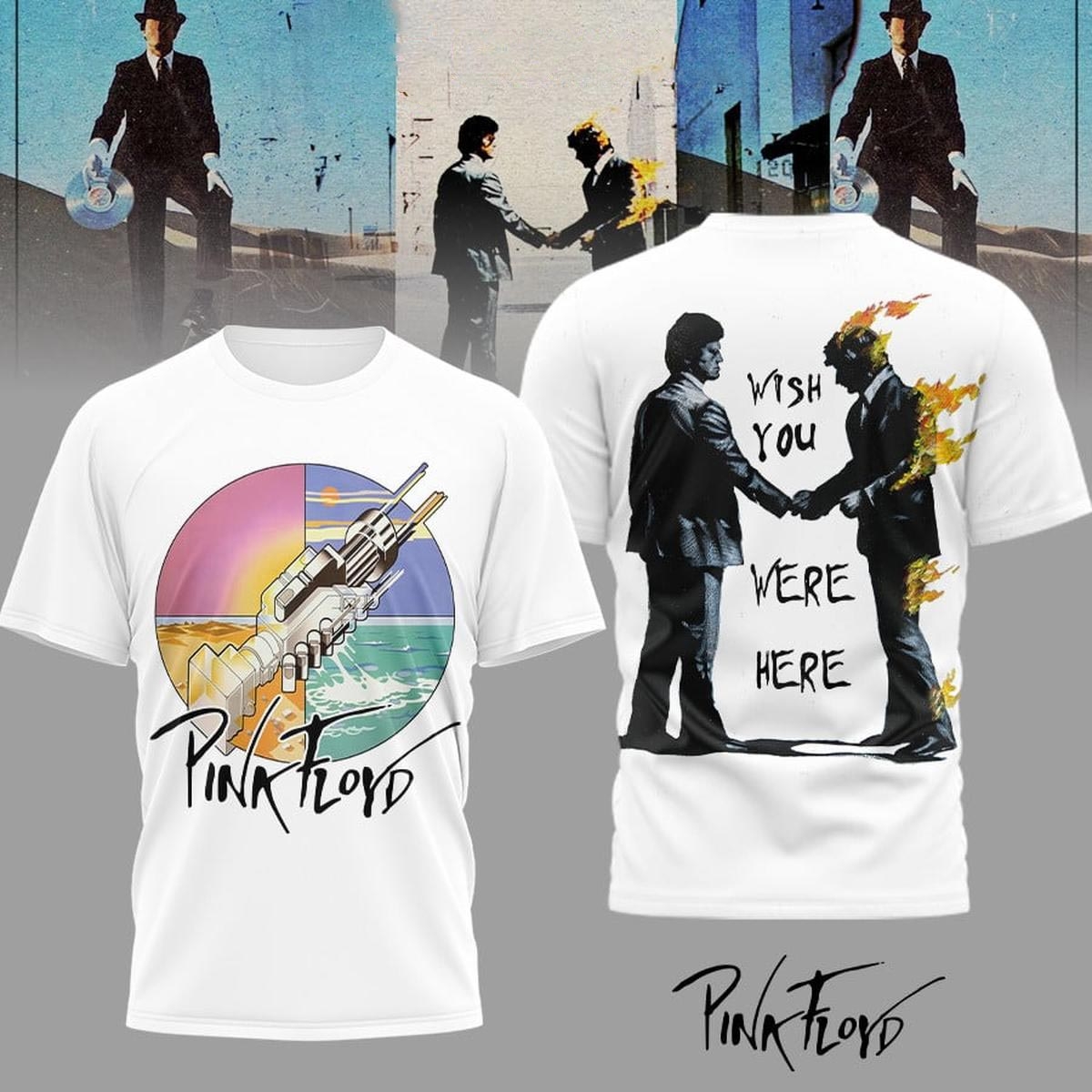 Pink Floyd Wish You Were Here Tee Hoodie Pink Floyd Wish You Were Here Tee Hoodie