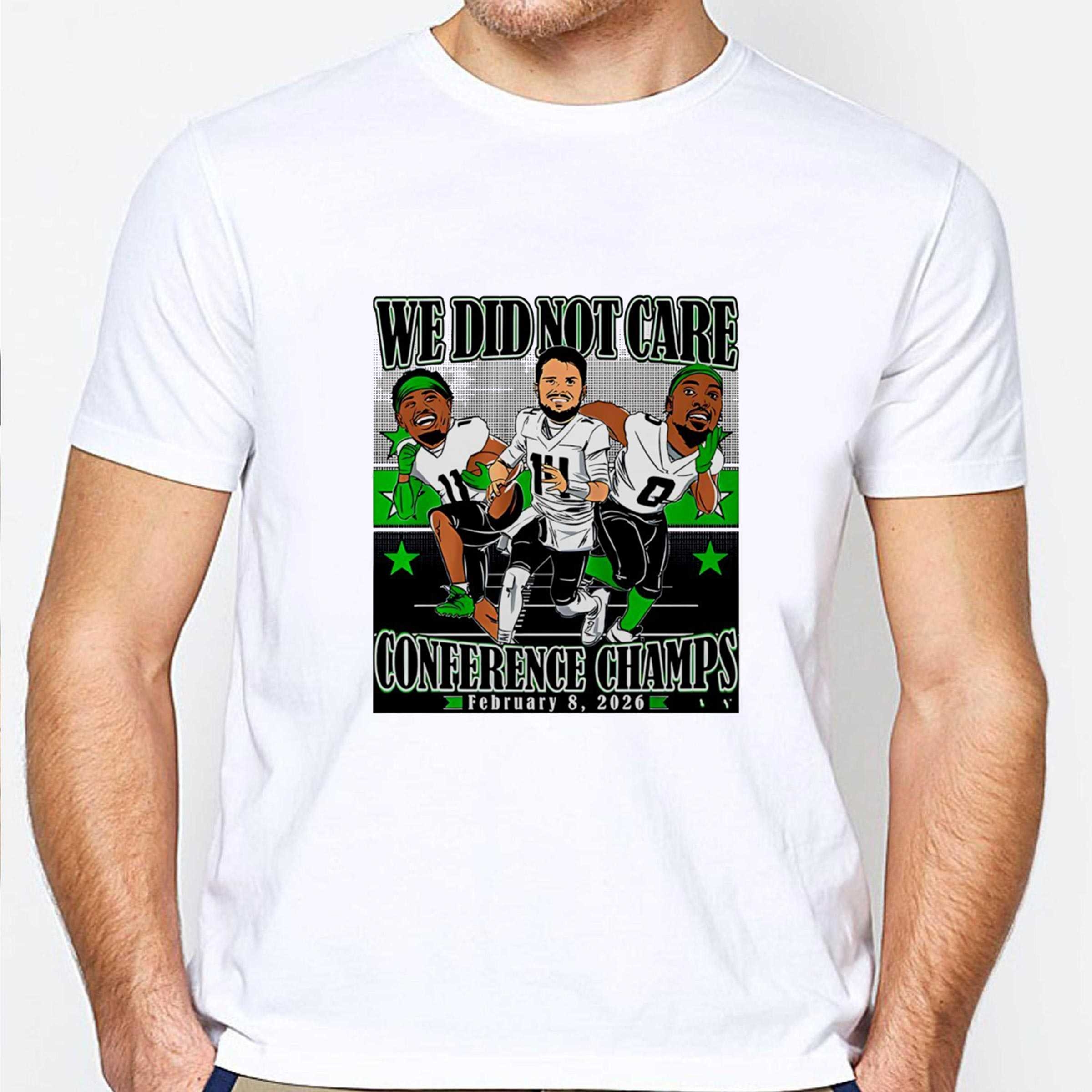 Sam Darnold Jaxon Smith Njigba And Demarcus Lawrence Conference Champions Caricatures Tee