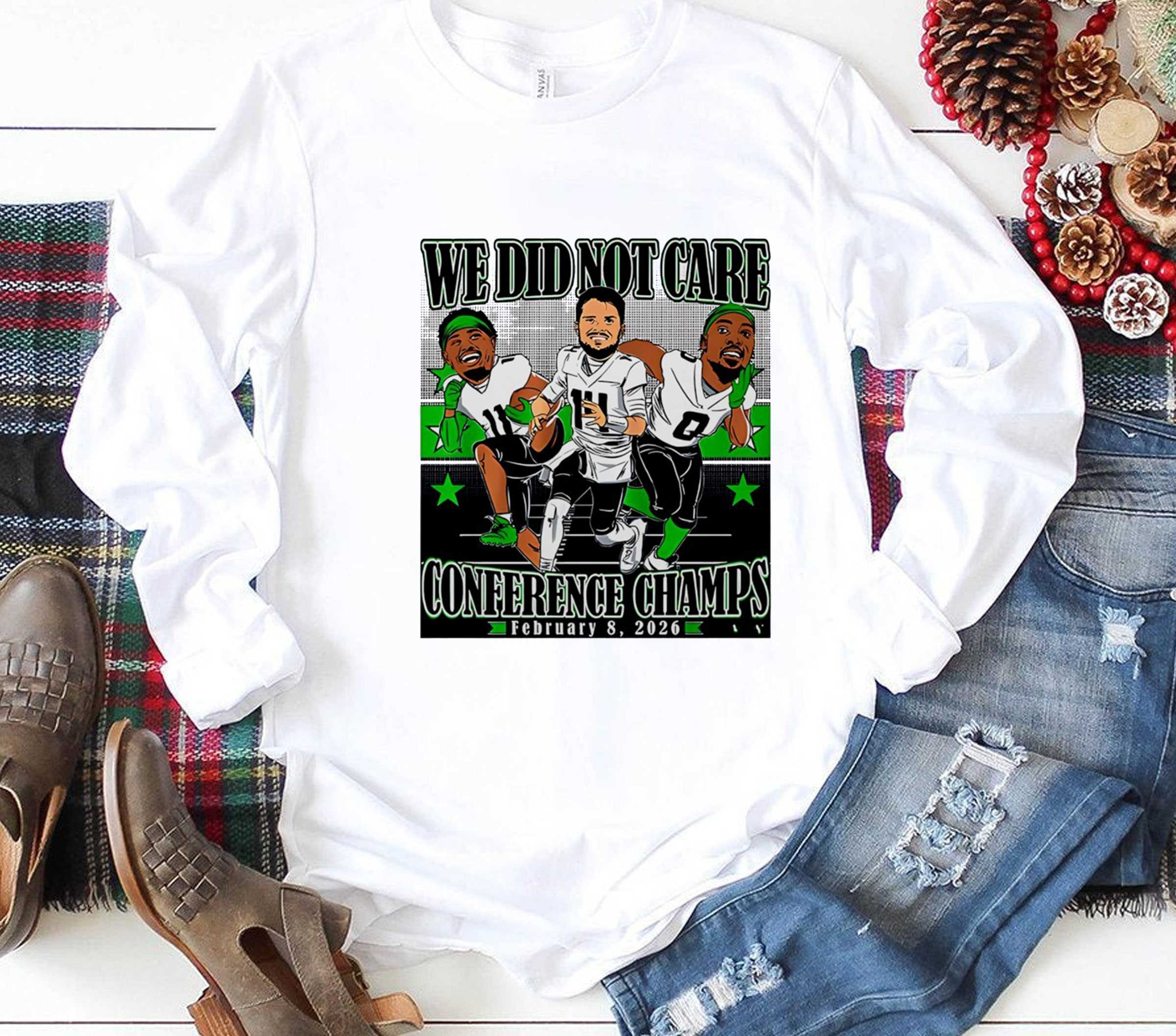 Sam Darnold Jaxon Smith Njigba And Demarcus Lawrence Conference Champions Caricatures Tee