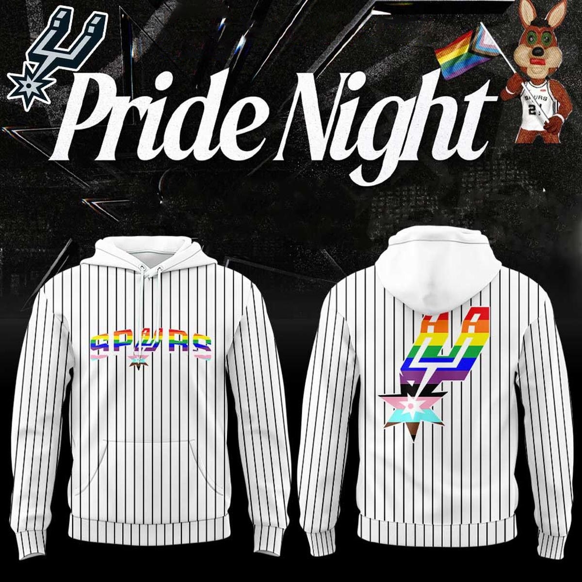 San Antonio Spurs Pride Night 2026 Tee Hoodie San Antonio Spurs Pride Night 2026 Tee Hoodie