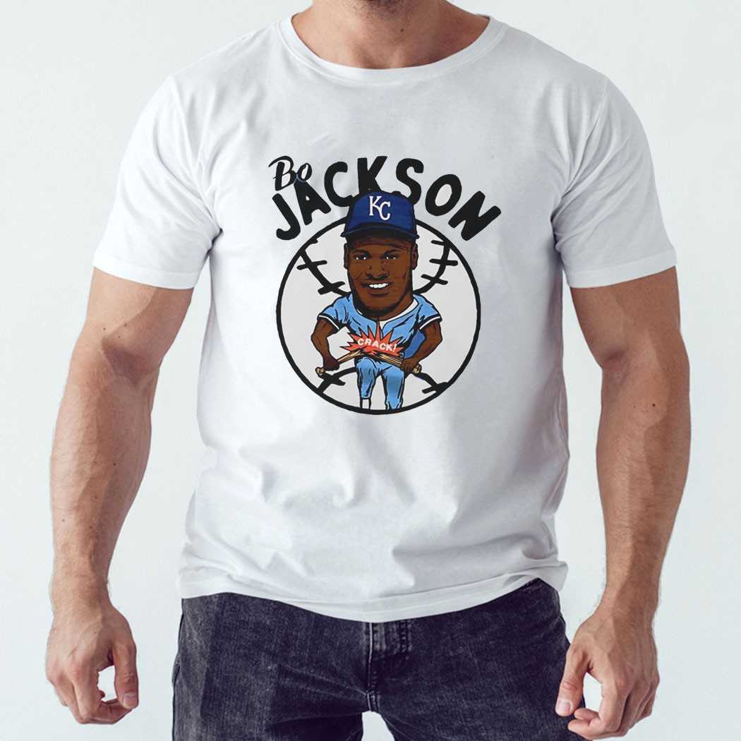 Bo Jackson Kansas City Royals Caricatures Tee Bo Jackson Kansas City Royals Caricatures Tee