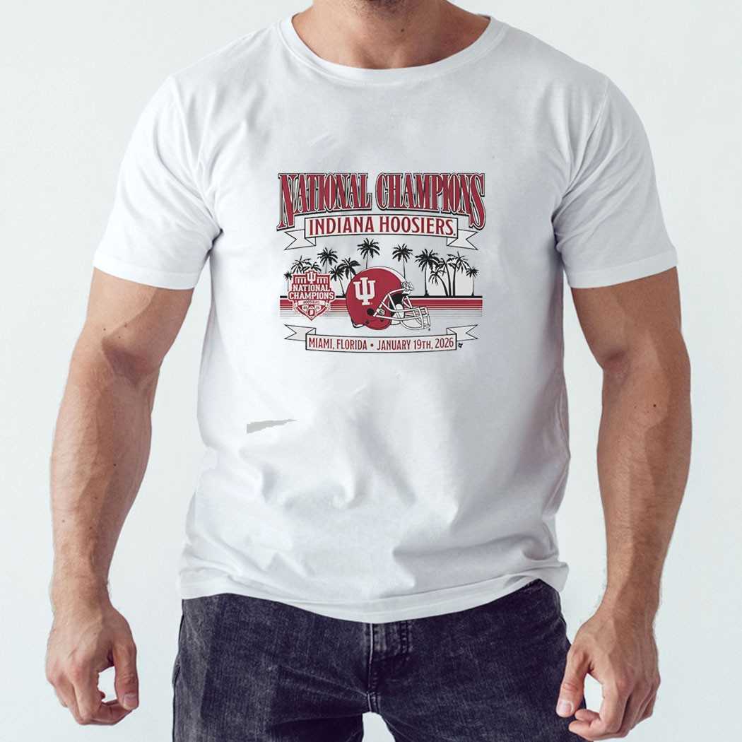 Indiana Hoosiers 2026 Cfp National Champions Local Helmet Tee