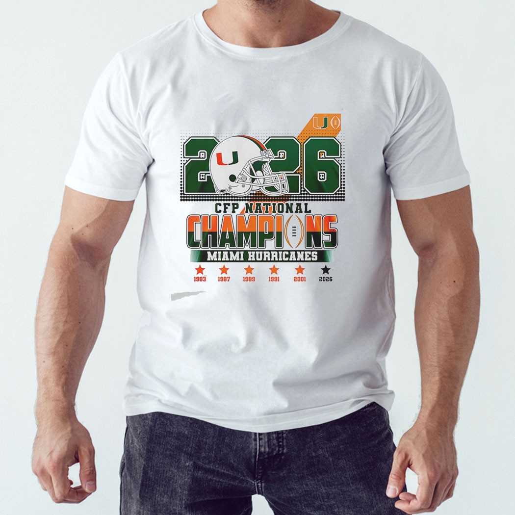 Miami Hurricanes Cfp National Champions 2026 Tee