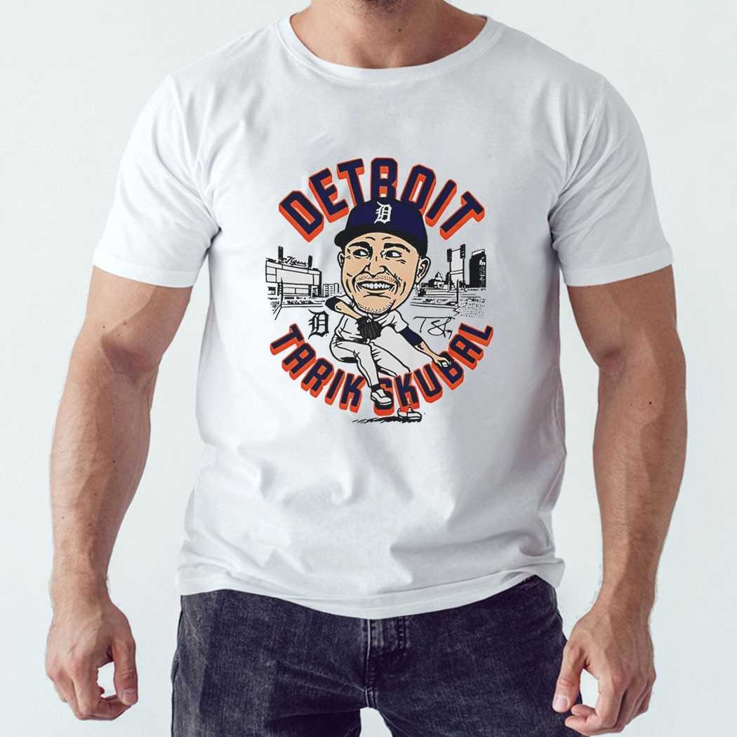 Tarik Skubal Detroit Tigers Caricatures Tee Tarik Skubal Detroit Tigers Caricatures Tee