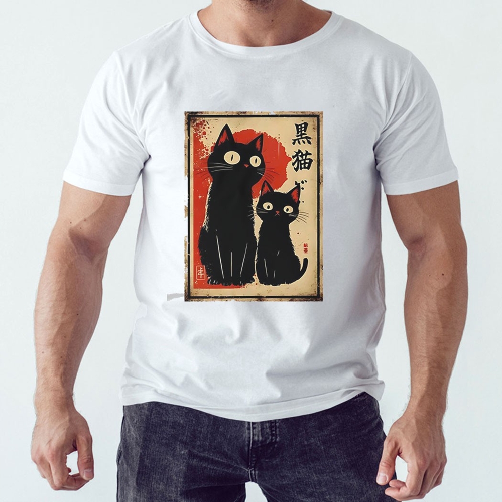 Two Black Cats Japanese Tee Two Black Cats Japanese Tee