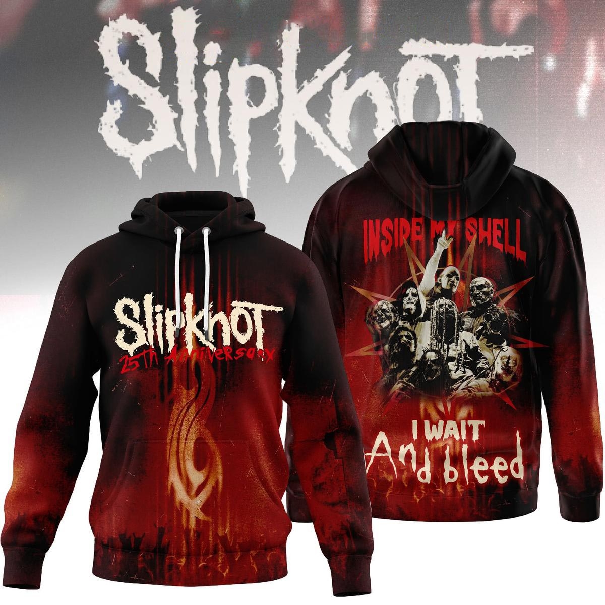 Slipknot 25th Anniversary Inside My Shell Tee Hoodie
