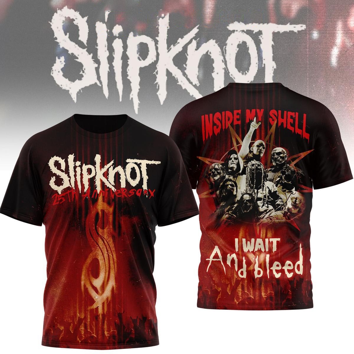 Slipknot 25th Anniversary Inside My Shell Tee Hoodie Slipknot 25th Anniversary Inside My Shell Tee Hoodie