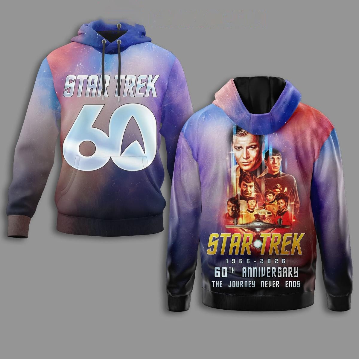 Star Trek 1966 2026 60th Anniversary Tee Hoodie