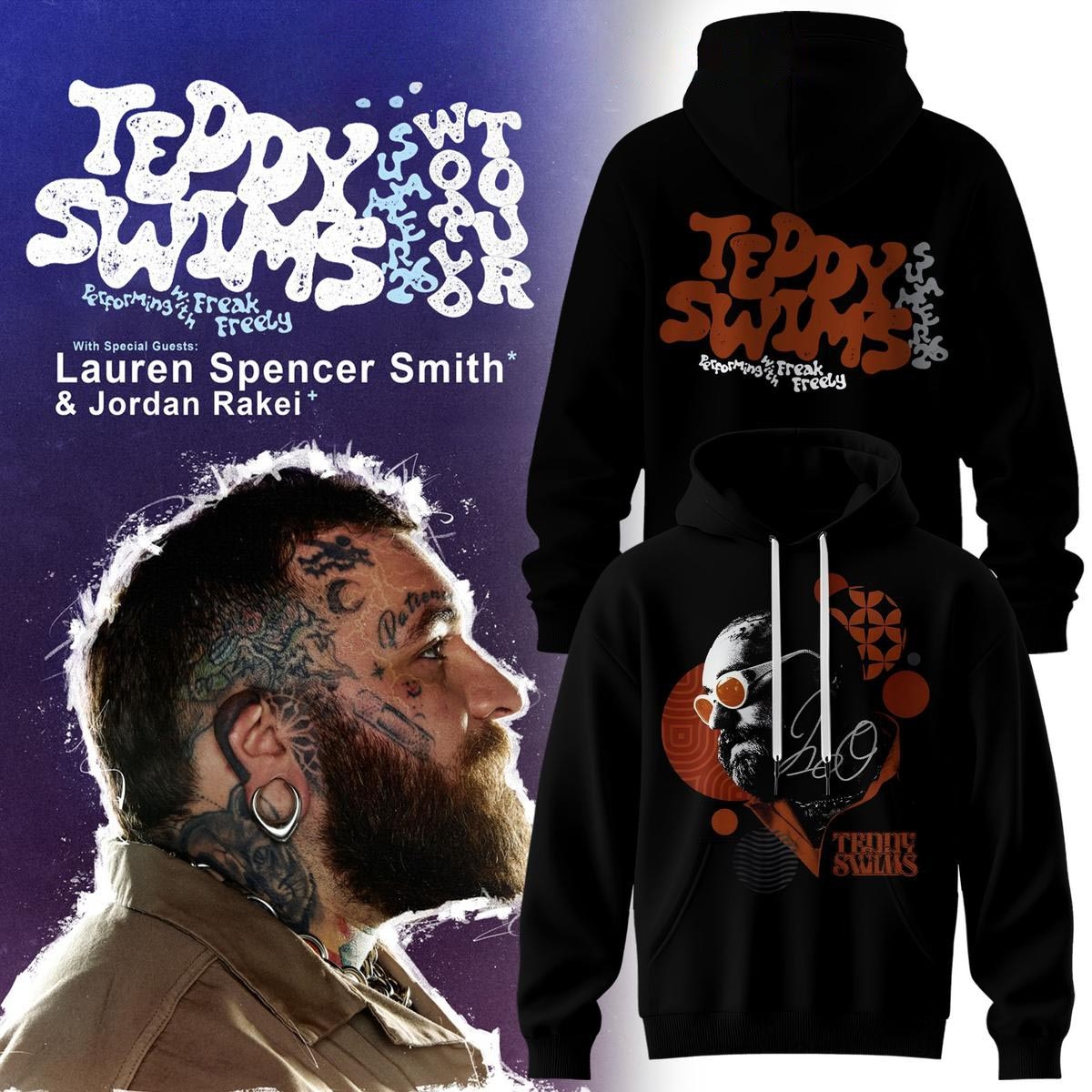 Teddy Swims 2026 Tour Freak Freely Hoodie Shirt Teddy Swims 2026 Tour Freak Freely Hoodie Shirt