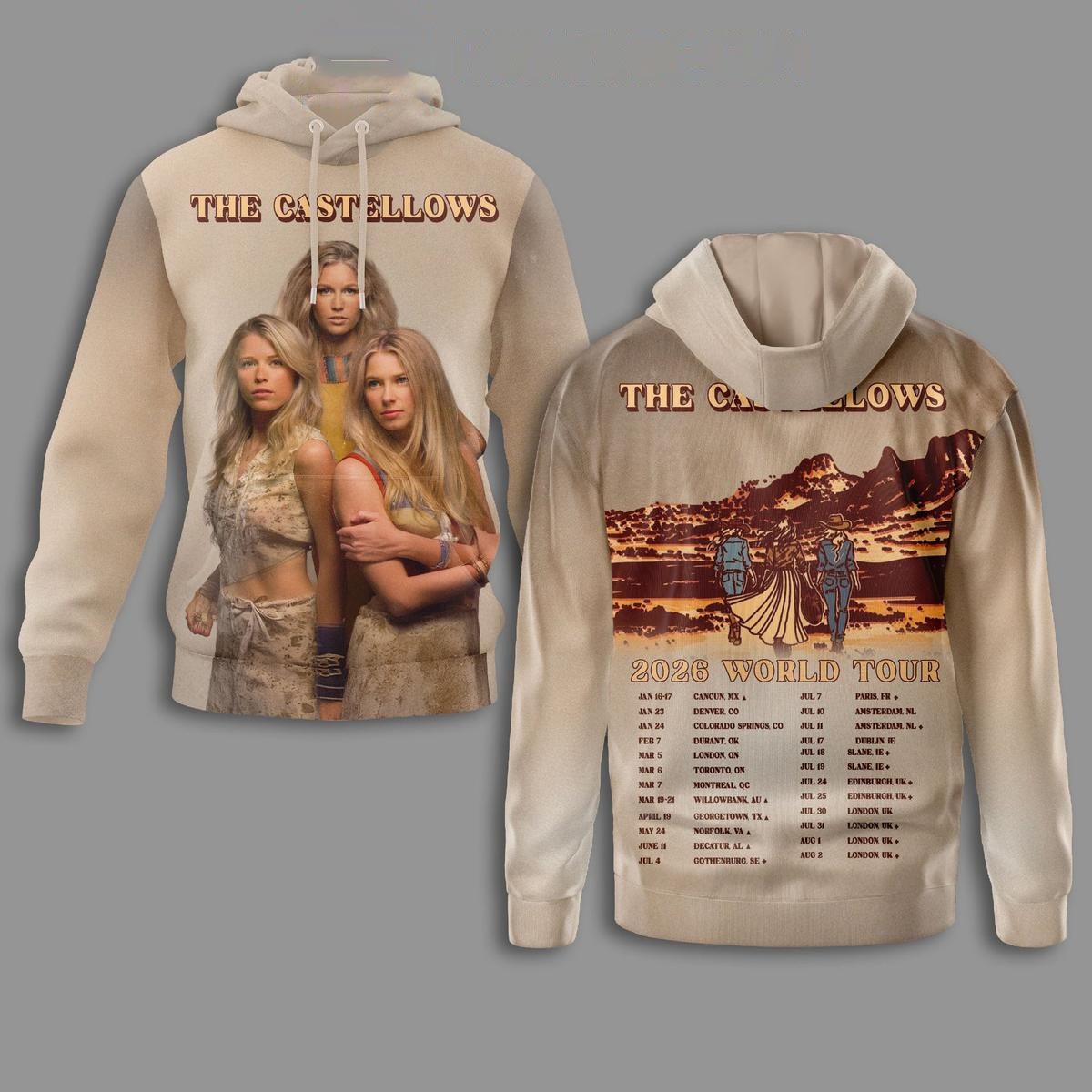 The Castellow 2026 World Tour Tee Hoodie