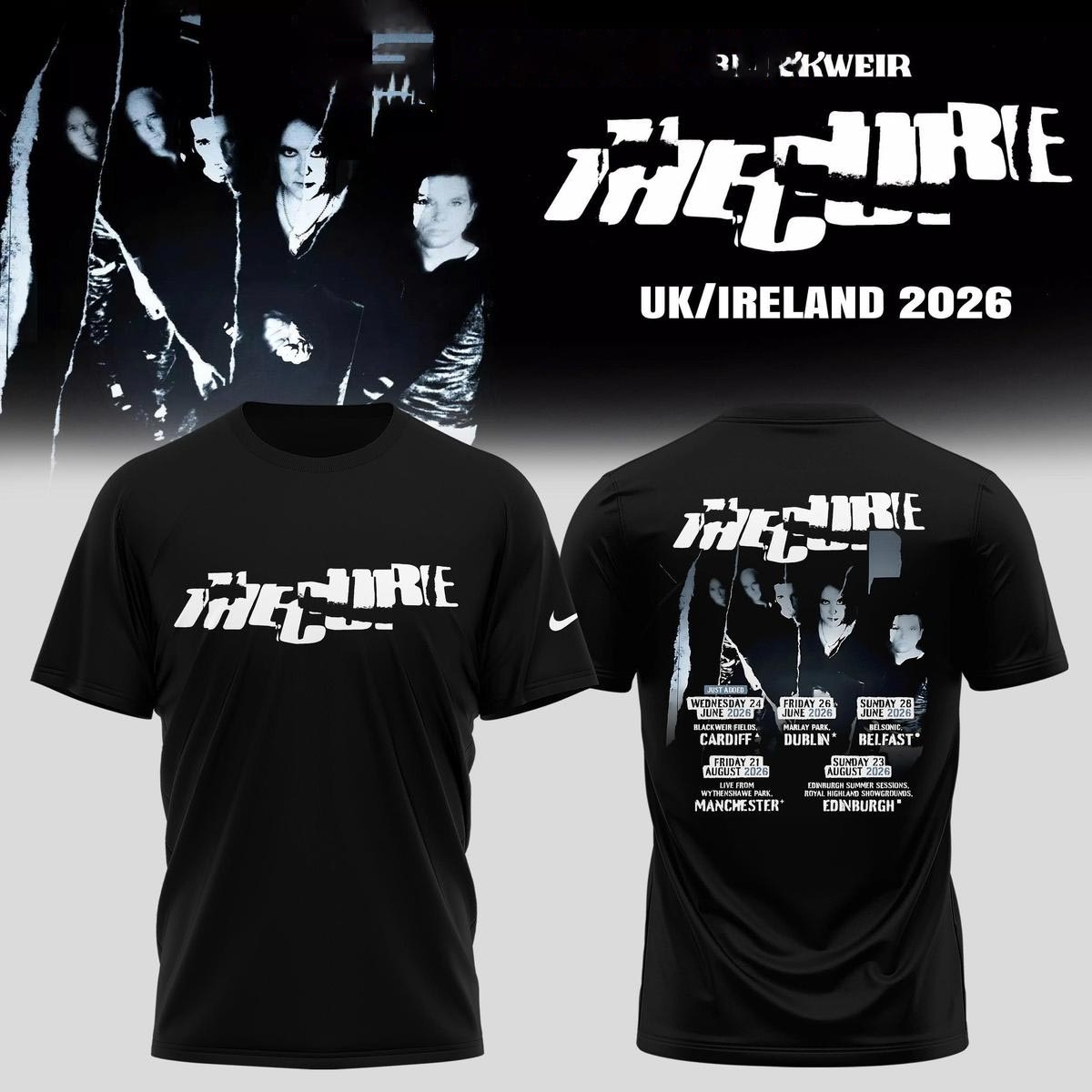 The Cure Uk Ireland Summer 2026 Tee Hoodie The Cure Uk Ireland Summer 2026 Tee Hoodie
