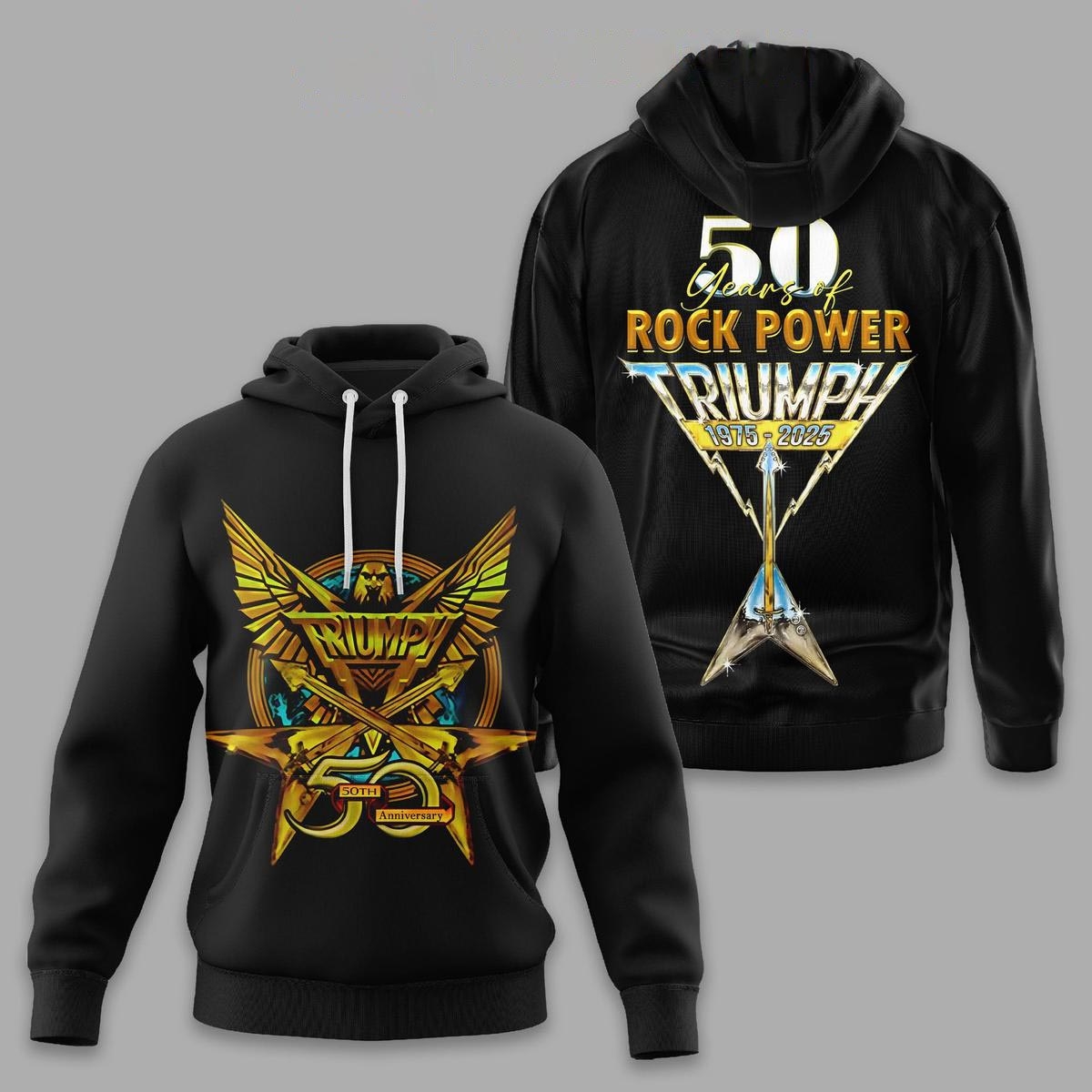 Triumph 50 Years Of Rock Power 2025 Hoodie Shirt