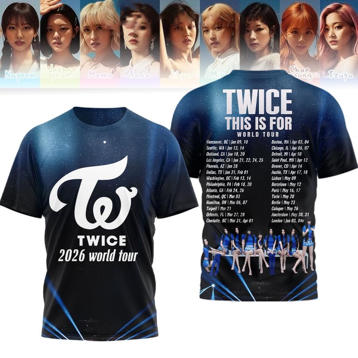 Twice This Is For World Tour 2026 Tee Hoodie Twice This Is For World Tour 2026 Tee Hoodie