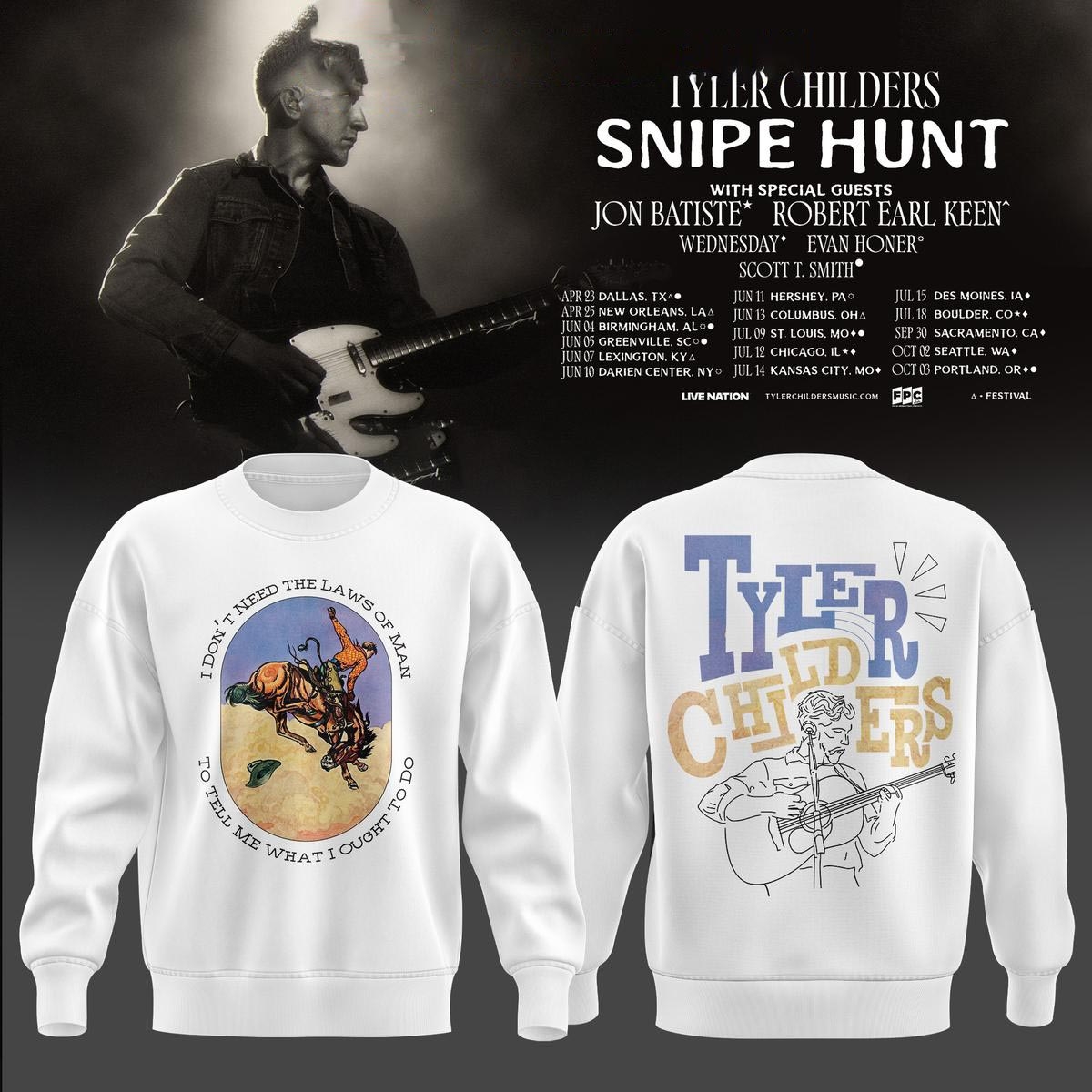 Tyler Childers 2026 Tour Snipe Hunt Tee Hoodie Tyler Childers 2026 Tour Snipe Hunt Tee Hoodie