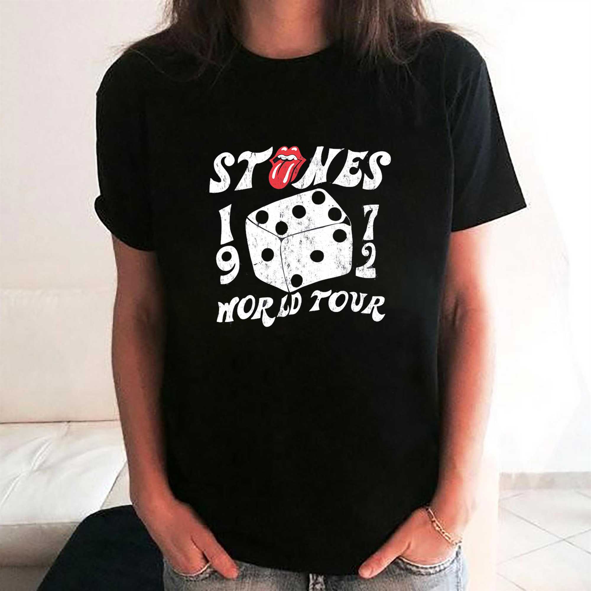 1972 World Tour Rolling Stones Mineral Wash Tee 1972 World Tour Rolling Stones Mineral Wash Tee