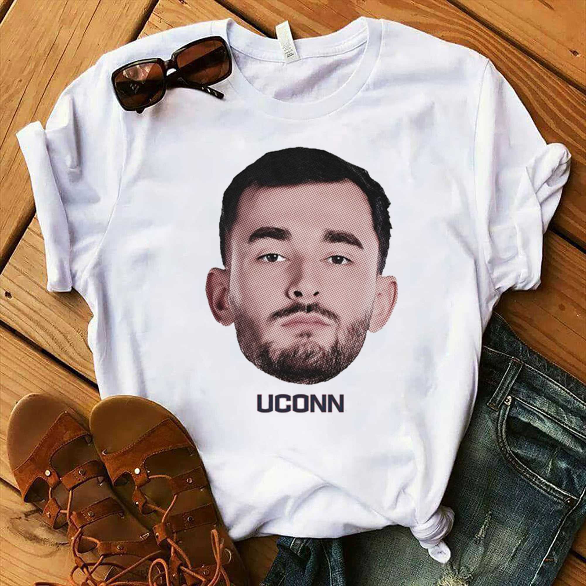 Alex Karaban Uconn Huskies Bobblehead Face Tee Alex Karaban Uconn Huskies Bobblehead Face Tee