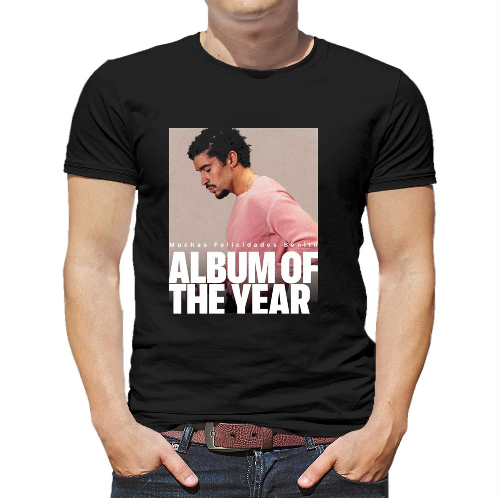 Bad Bunny Muchas Felicidades Benito Album Of The Year Shirt Bad Bunny Muchas Felicidades Benito Album Of The Year Shirt