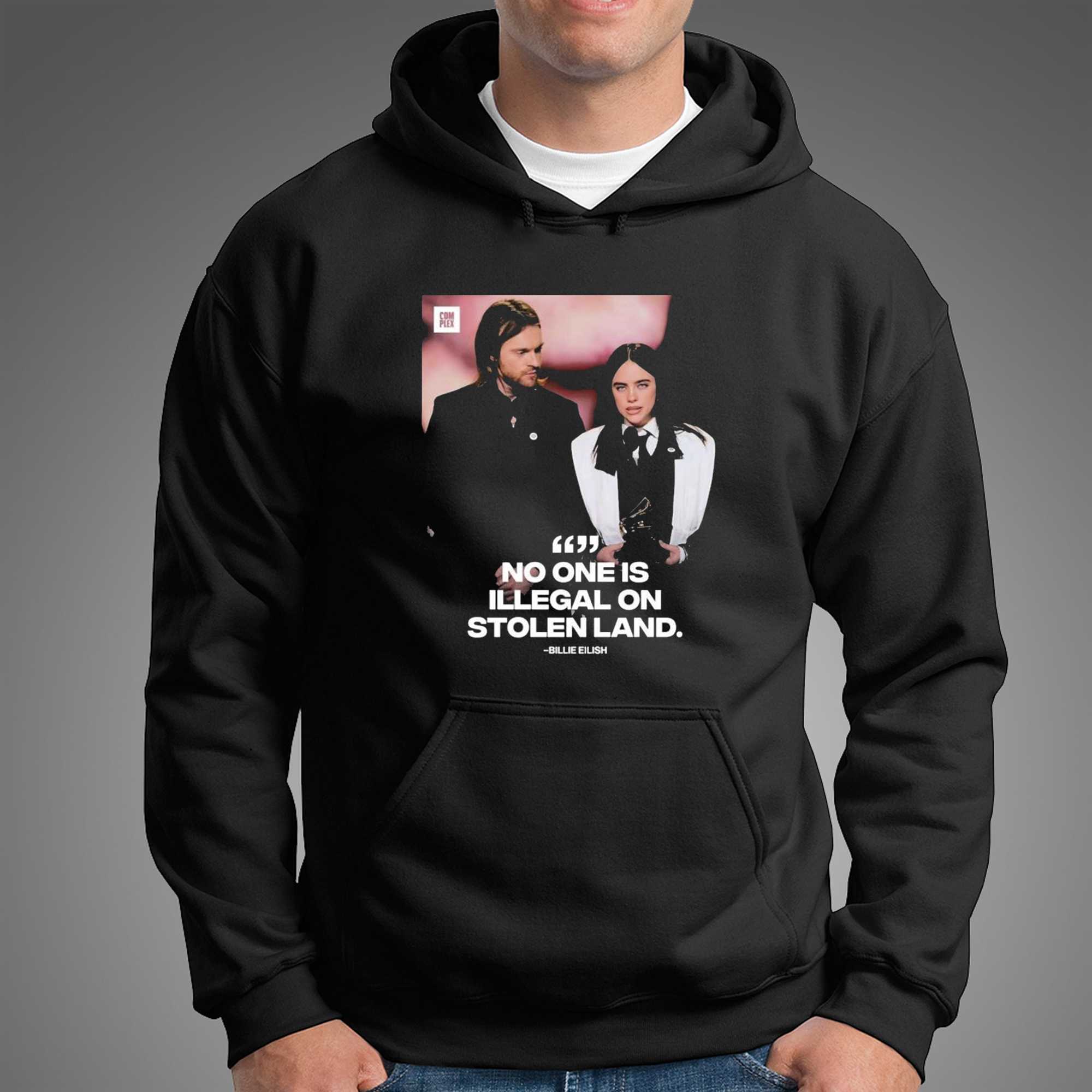 Billie Eilish No One Is Illegal On Stolen Land 2026 Shirt