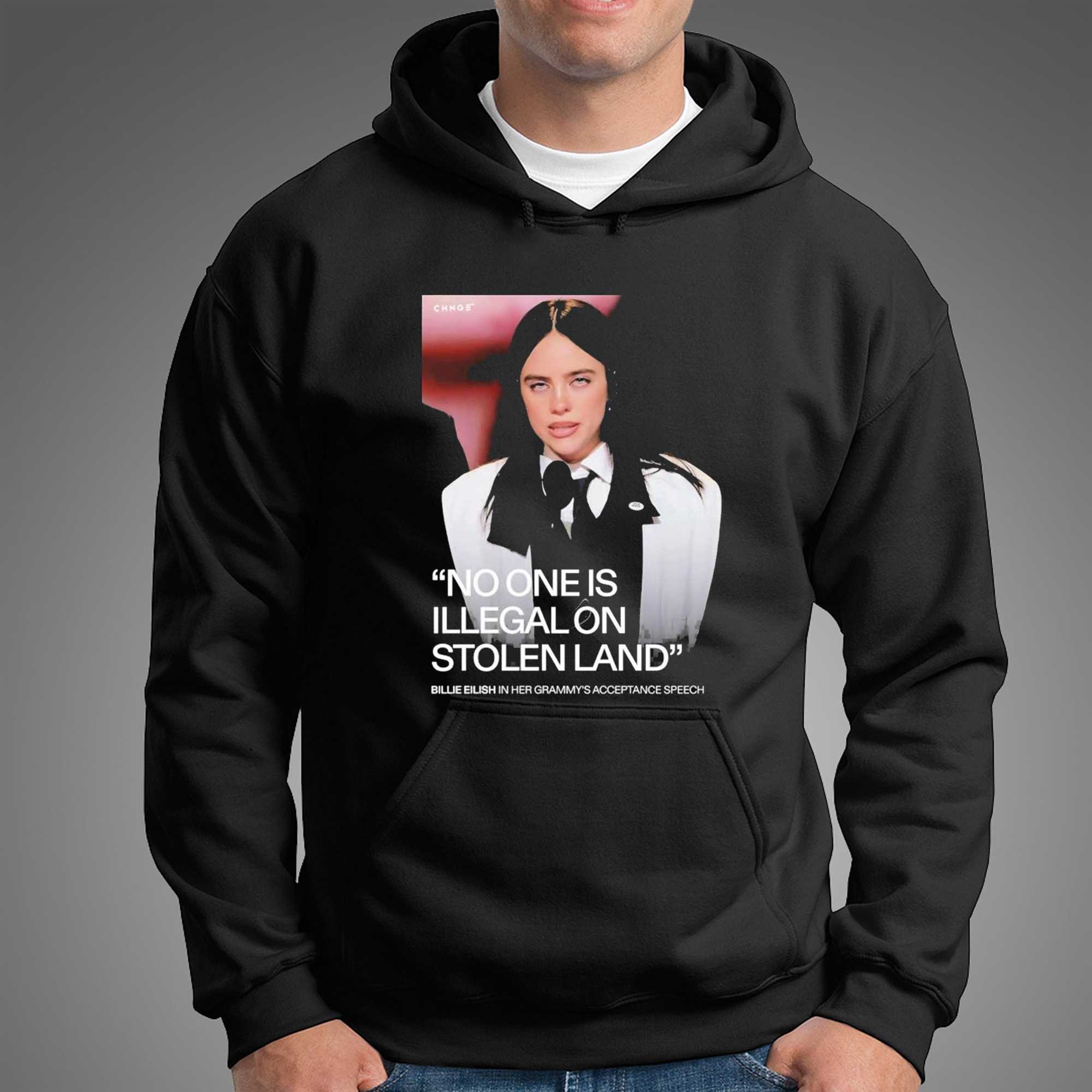 Billie Eilish No One Is Illegal On Stolen Land Shirt