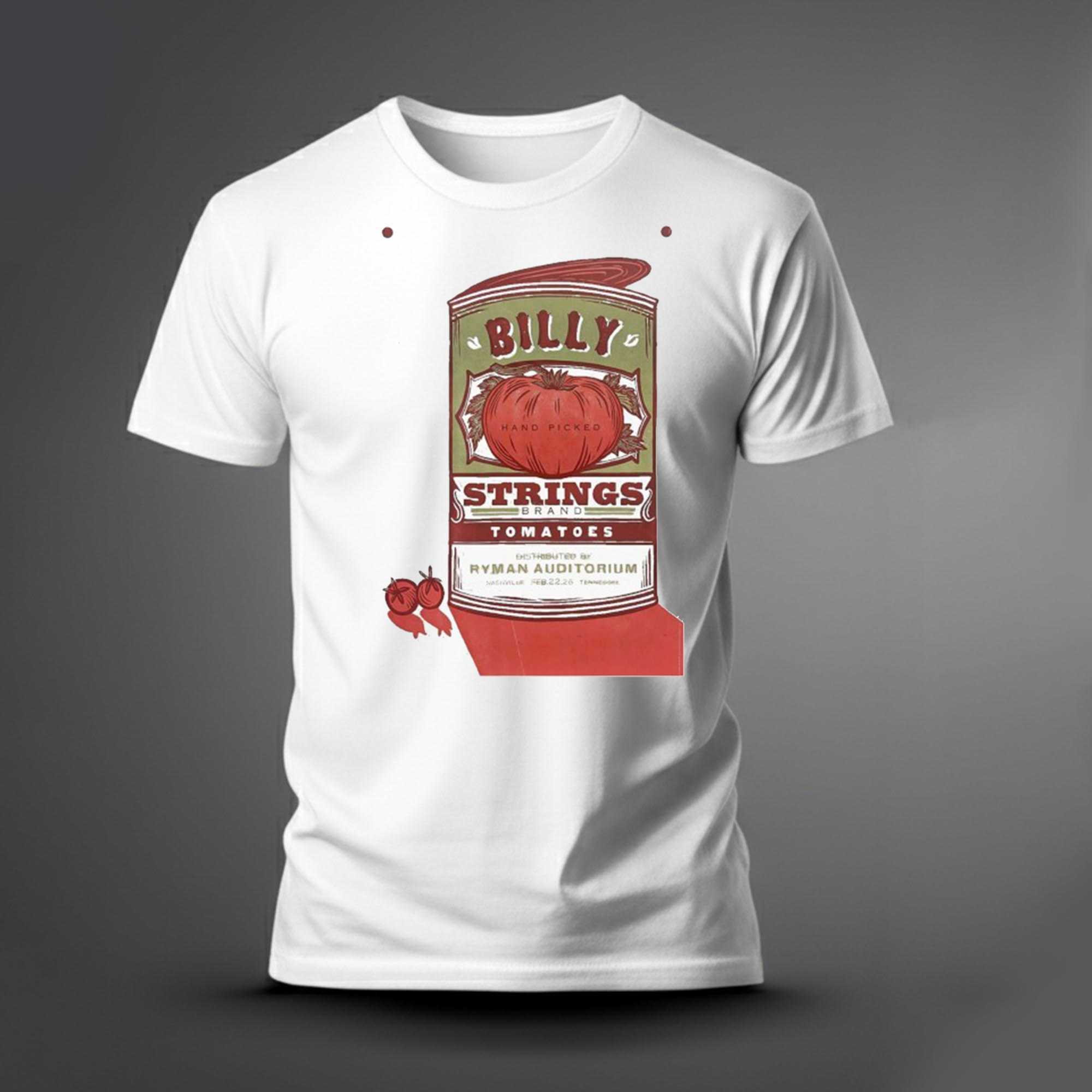 Billy Strings Feb 22 2026 Ryman Auditorium In Nashville Teen Teeomato Hand Picked Tee