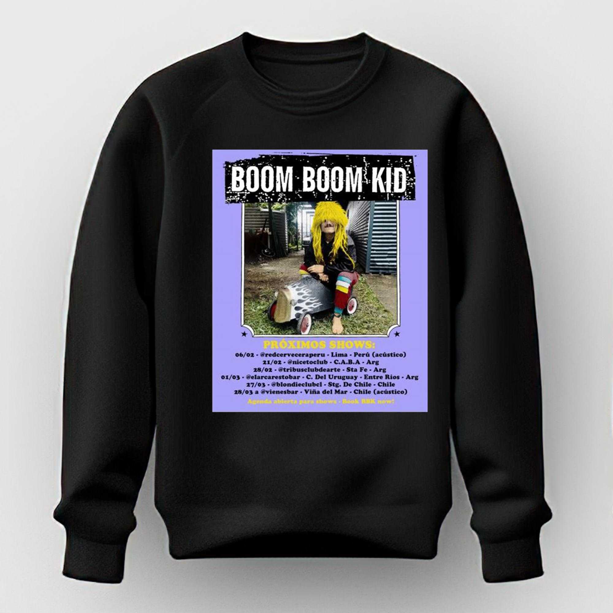Official Boom Boom Kid Proximos Shows 2026 Poster Shirt Official Boom Boom Kid Proximos Shows 2026 Poster Shirt