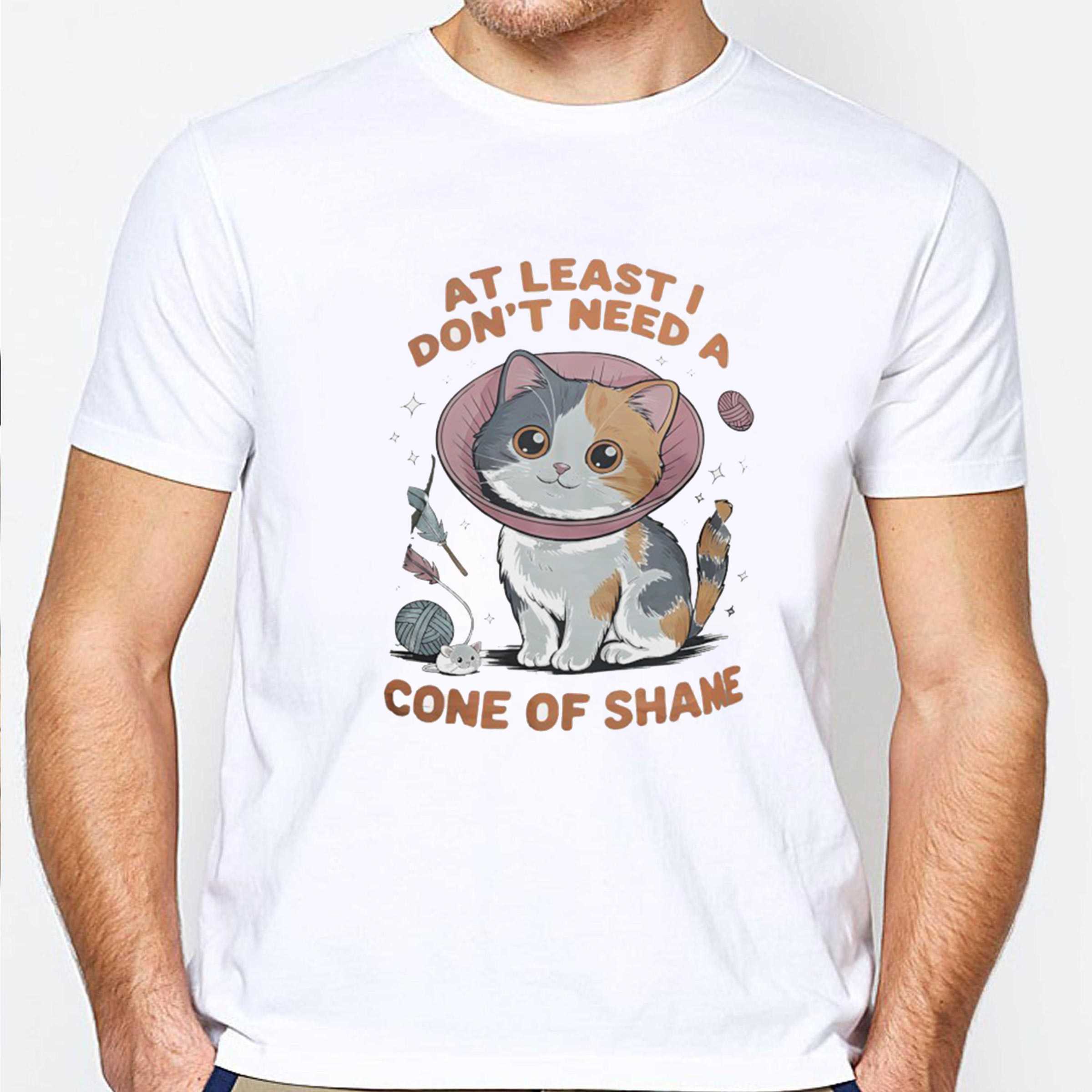 Cat At Least I Dont Need A Cone Of Shame Tee