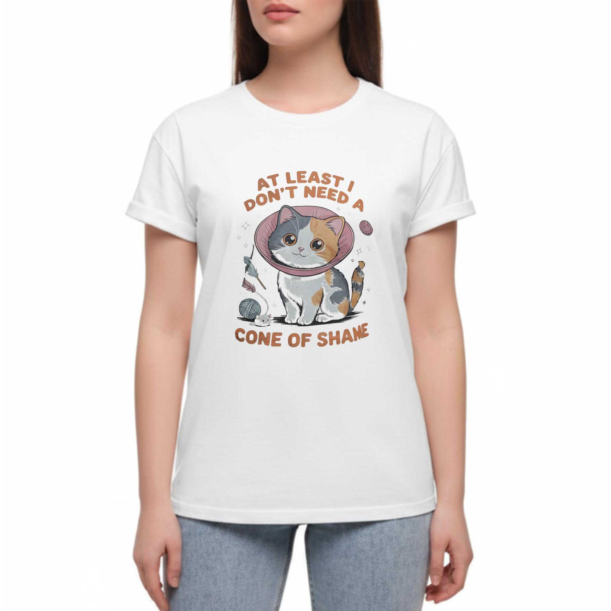 Cat At Least I Dont Need A Cone Of Shame Tee