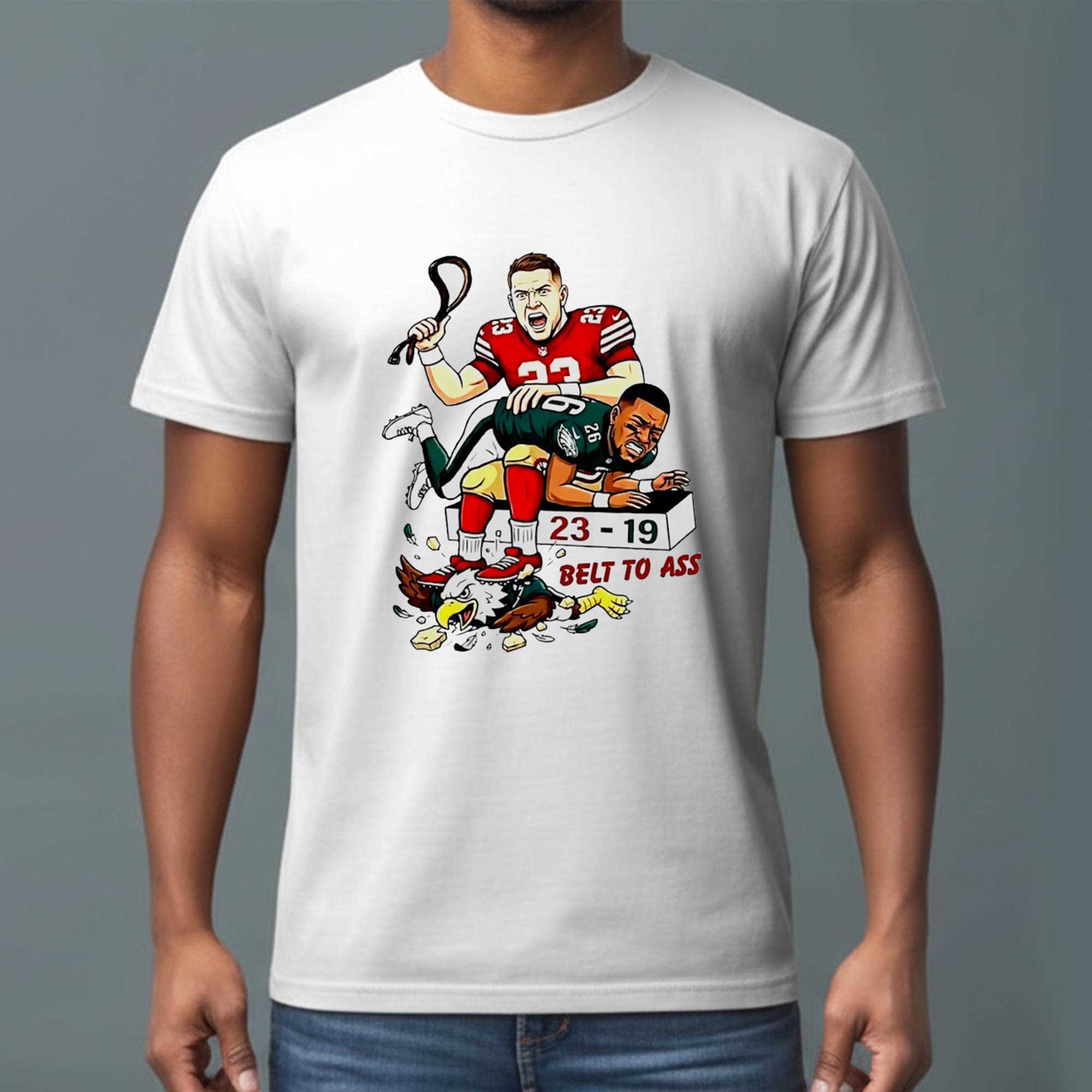 Christian Mccaffrey Belt To Ass Saquon Barkley 23 19 Tee