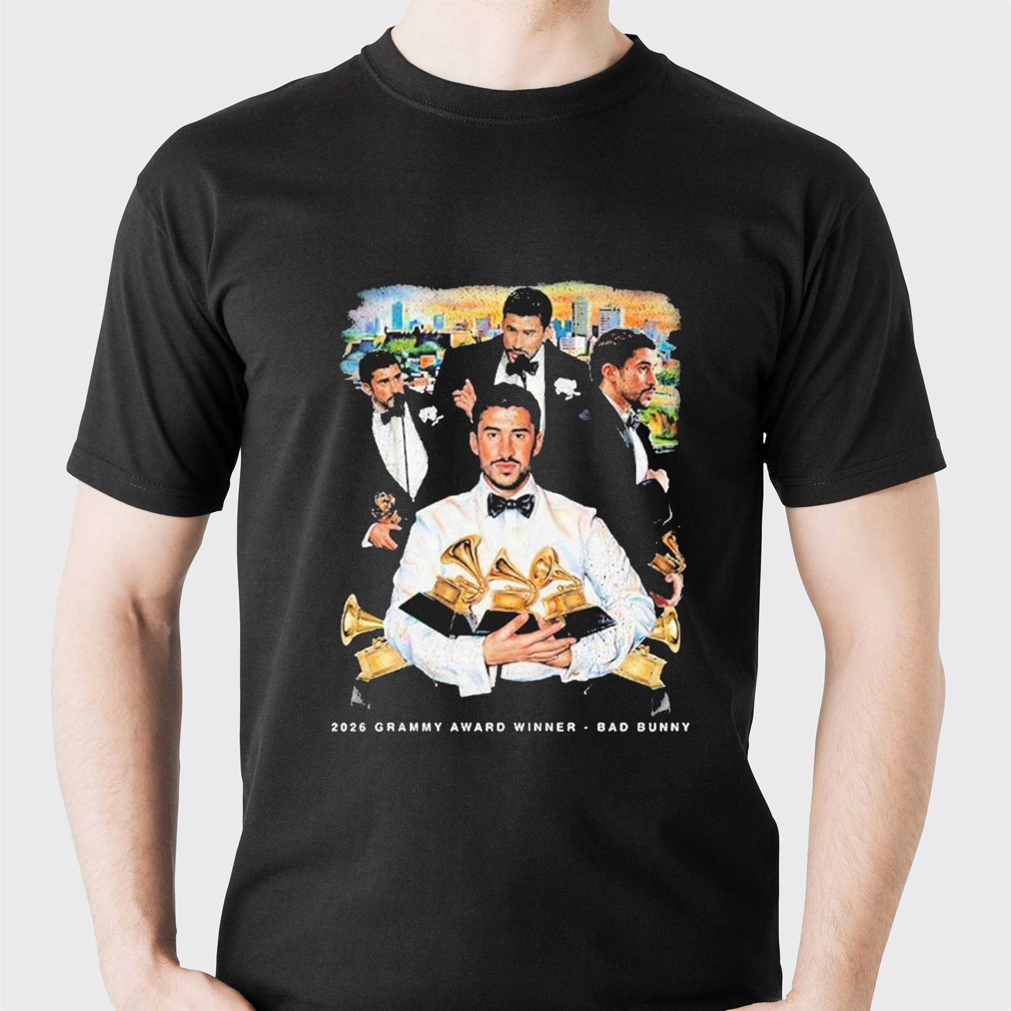 Congrats Bad Bunny 2026 Grammy Award Winner Album Of The Year Tee Congrats Bad Bunny 2026 Grammy Award Winner Album Of The Year Tee