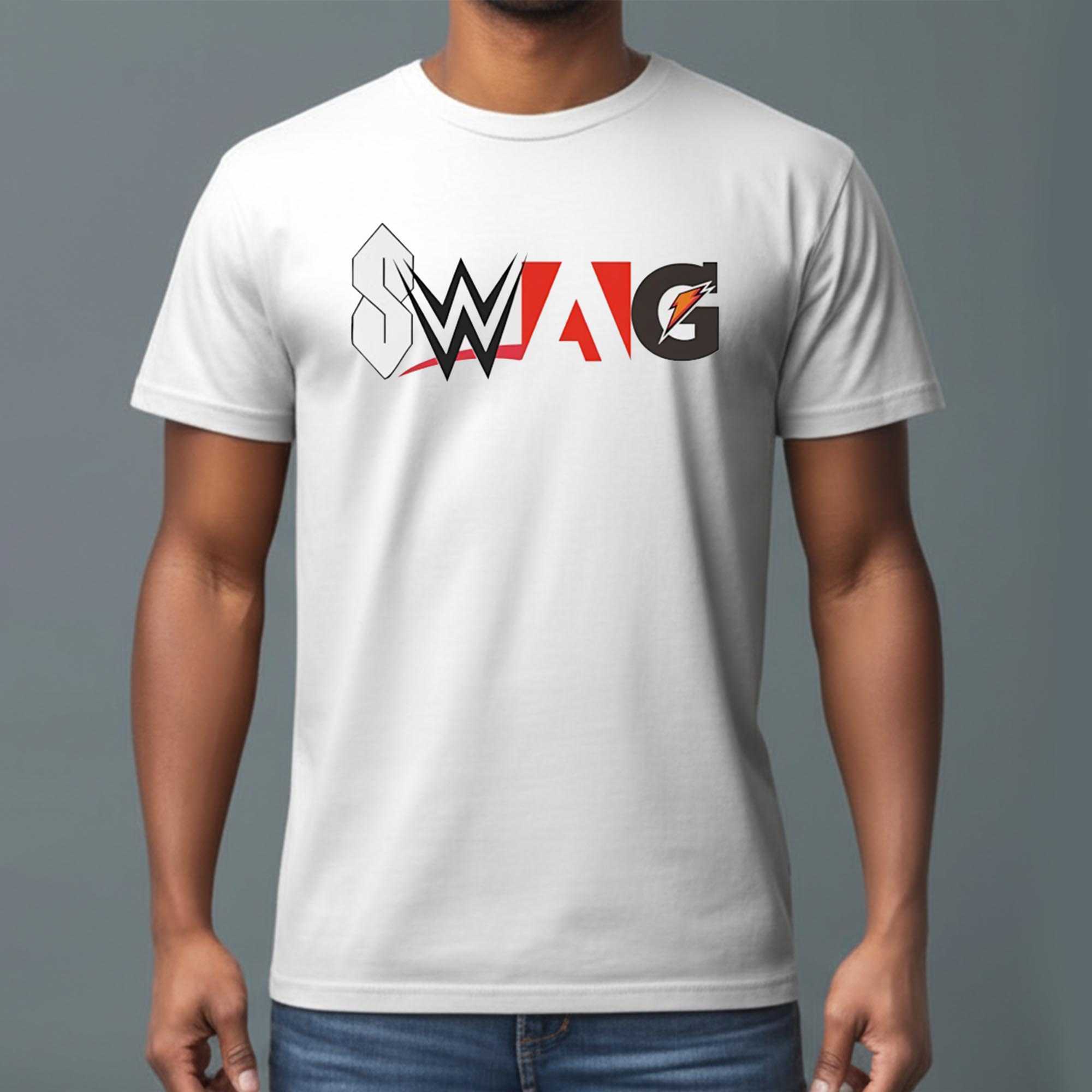 Cool S Wwe Adobe And Gatorade Swag Logos Tee