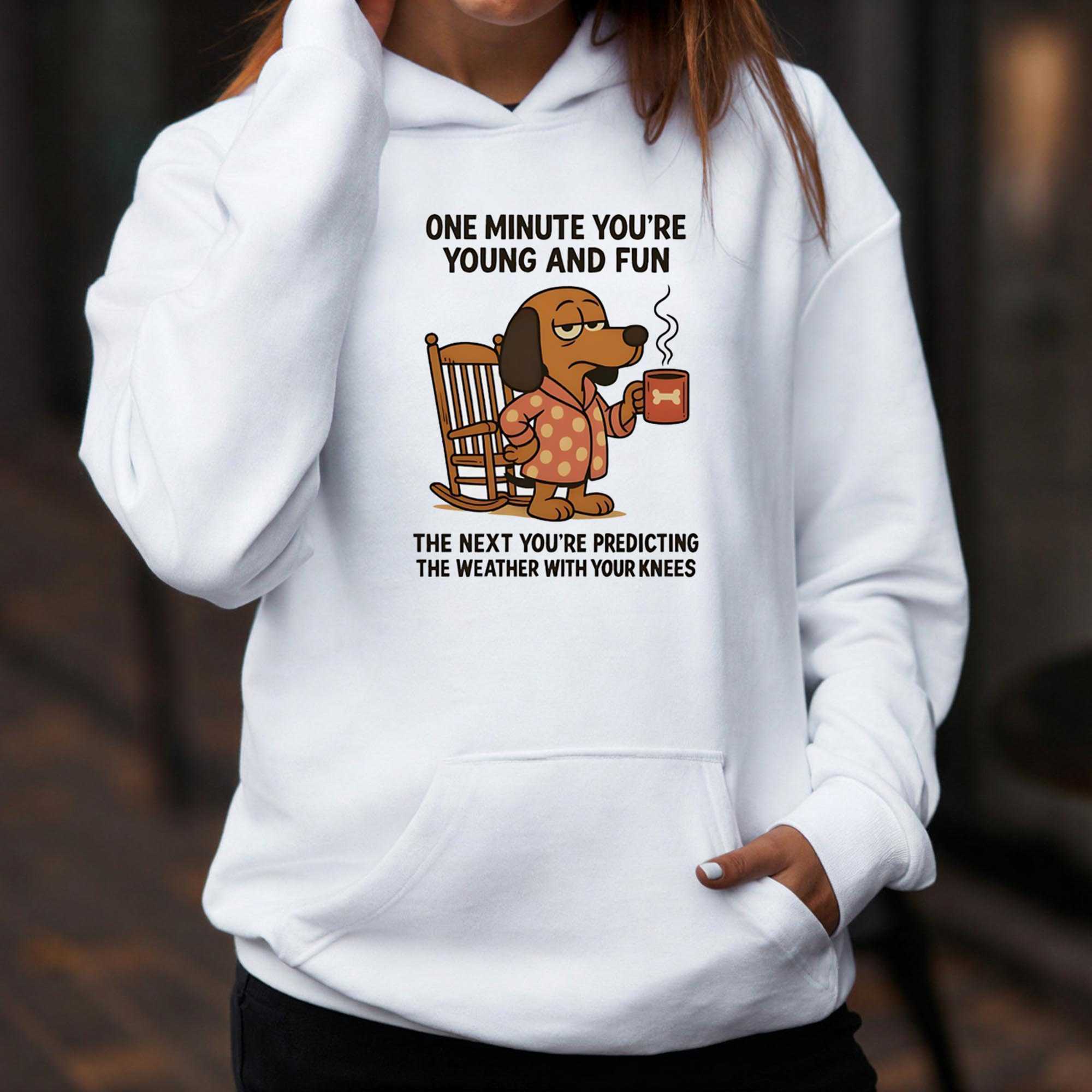 Dachshund One Minute Youre Young And Fun The Next Youre Predicting The Weather With Your Knees Tee Dachshund One Minute Youre Young And Fun The Next Youre Predicting The Weather With Your Knees Tee