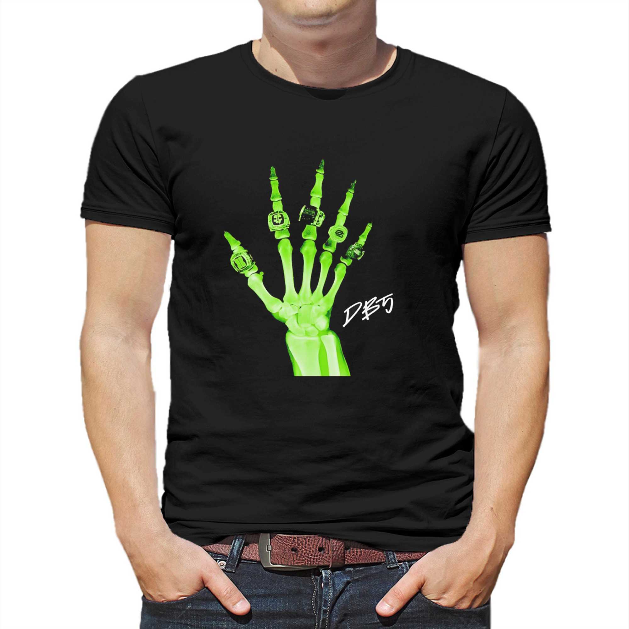 Damon Karma Barlow Hand Skeleton Rings Tee