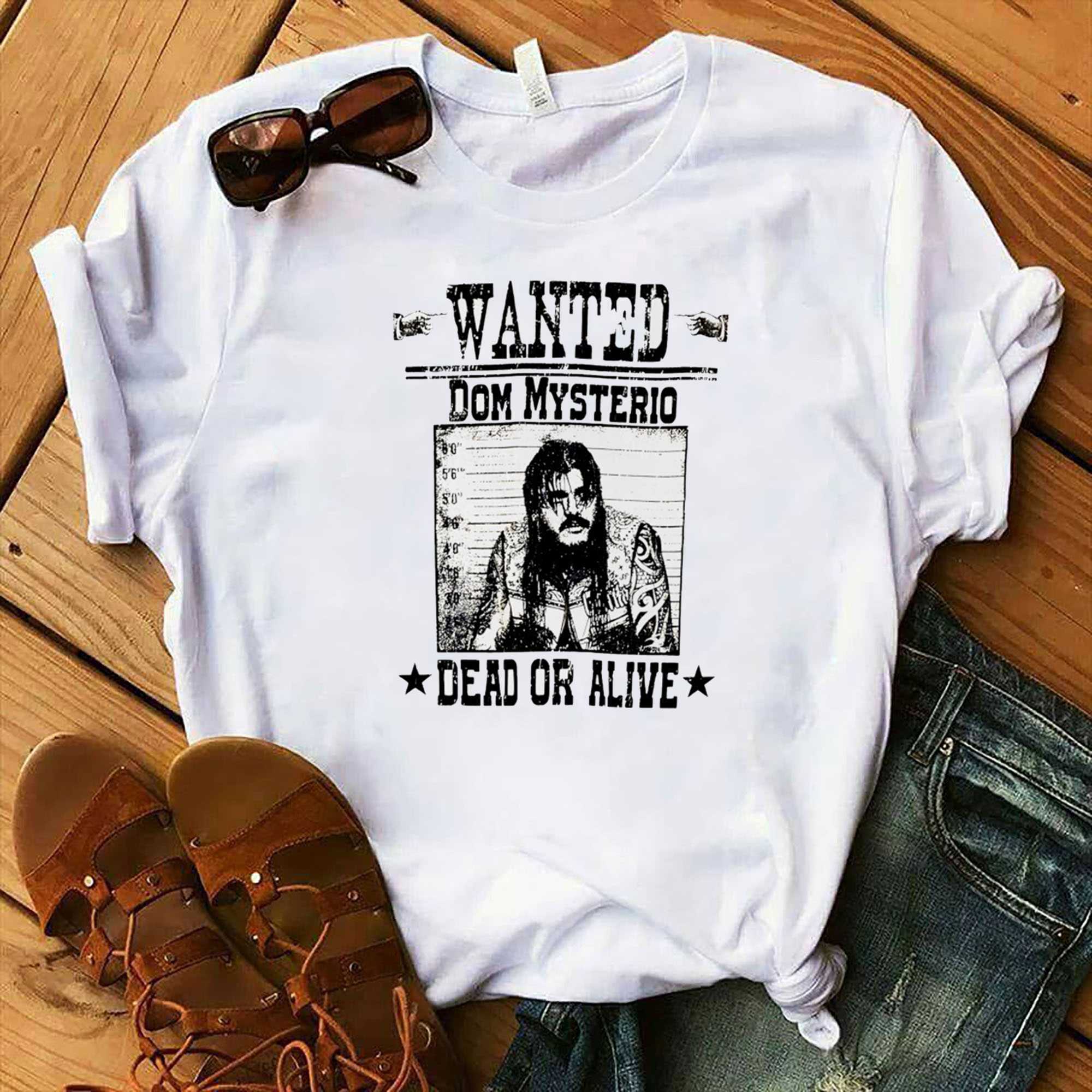Dominik Mysterio Wanted Deaf Or Alive Poster Tee Dominik Mysterio Wanted Deaf Or Alive Poster Tee