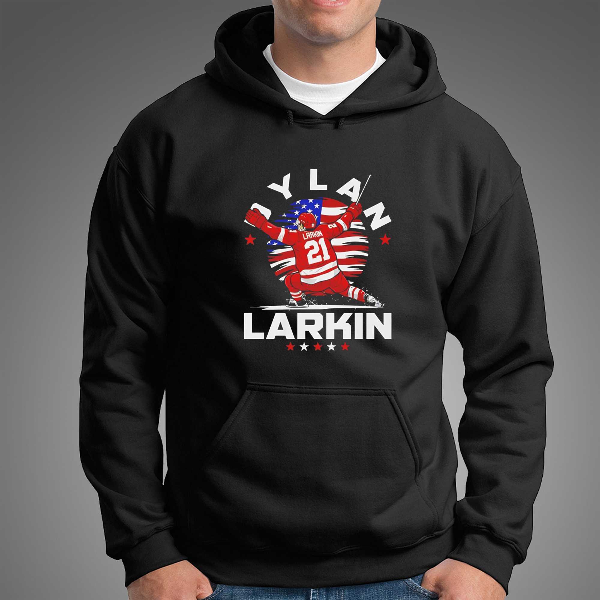 Dylan Larkin Detroit Usa Flag Celebration Tee