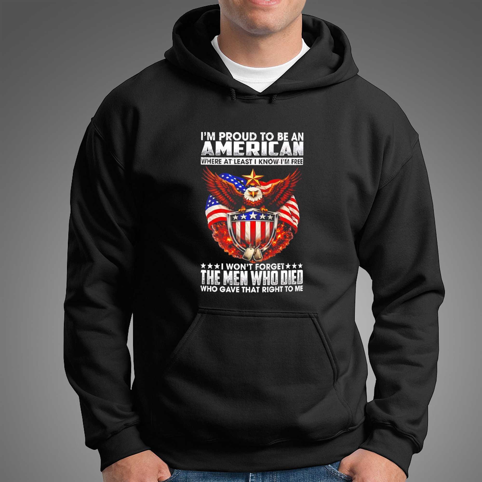 Eagle Im Proud To Be An American Where At Least I Know Im Free Tee