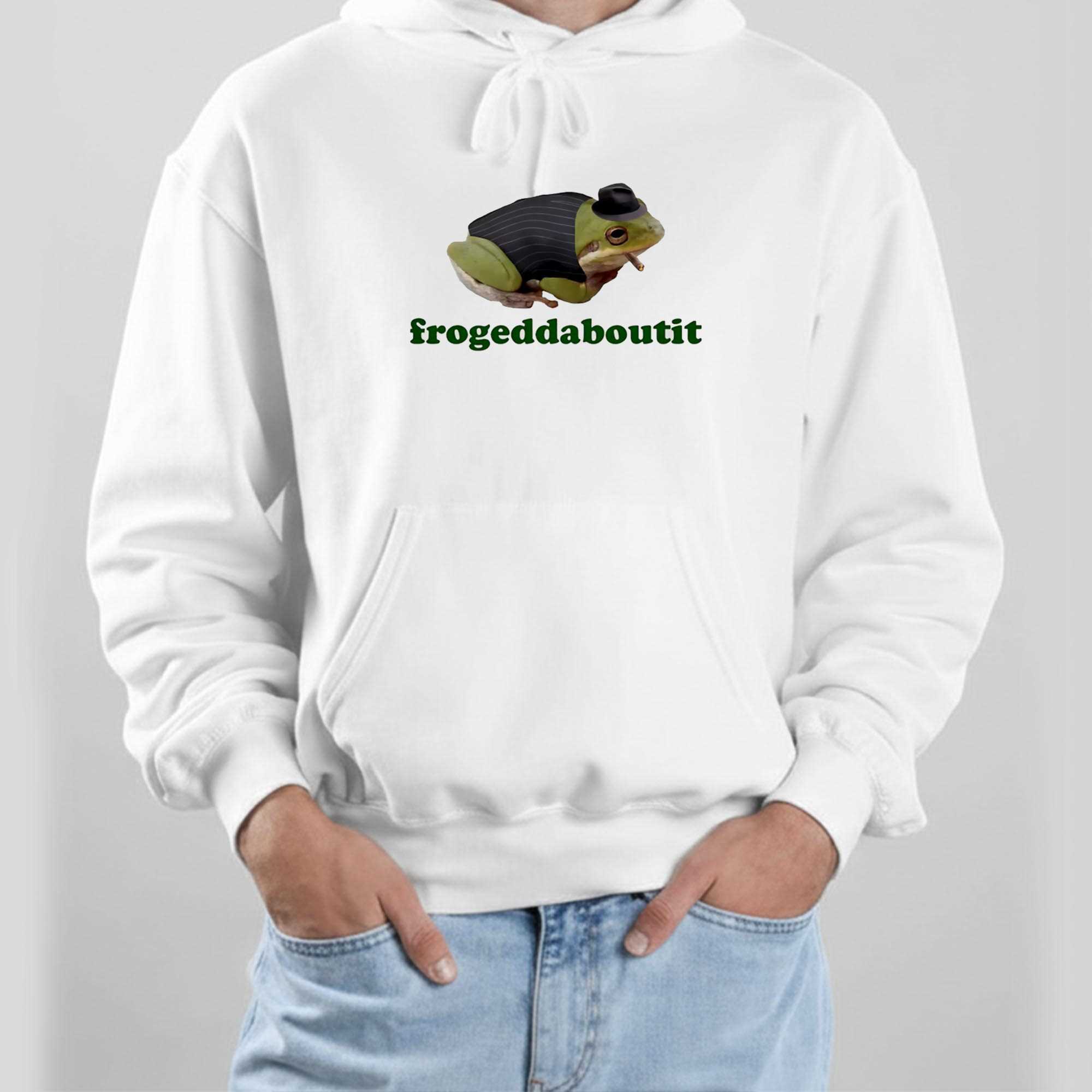 Frog Smoking Frogeddaboutit Tee Frog Smoking Frogeddaboutit Tee